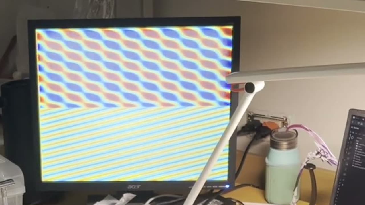 作品截圖:MCU×FPGA 電磁波干涉即時渲染